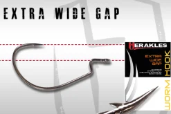 Discount Herakles Extra Wide Gap offset worm hook #4/0 6kpl