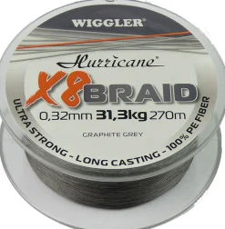 Onkitukku Hurricane X8 Braid harmaa 0,18mm 16,3kg 270m