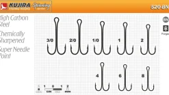 Discount KUJIRA 520BN Aukinainen kaksihaarakoukku koko #1 10kpl