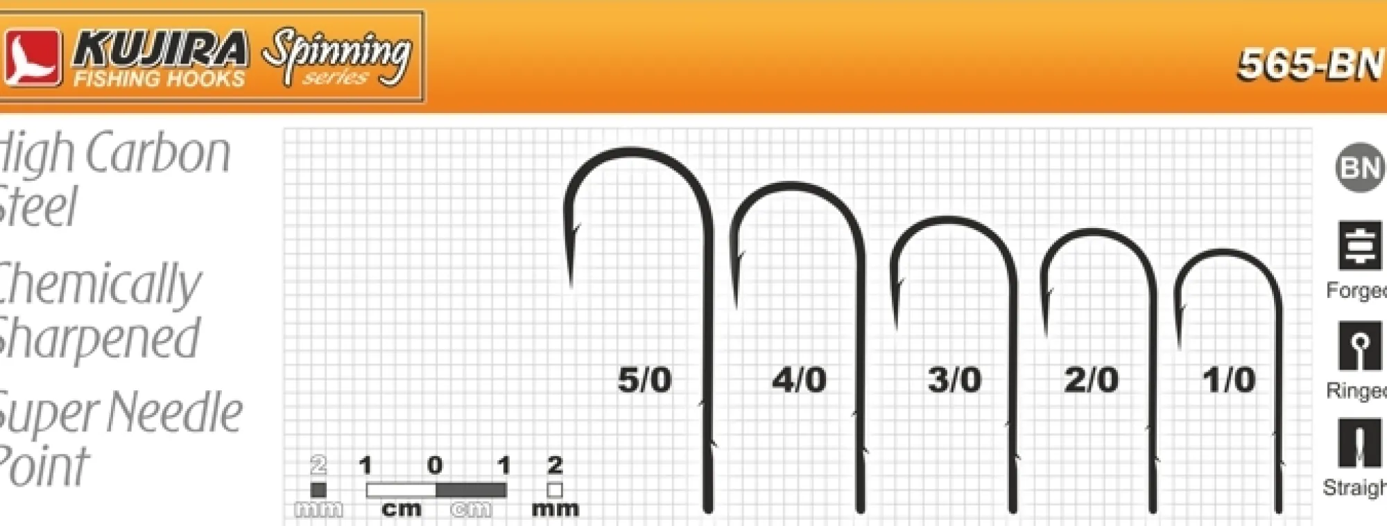 Online KUJIRA 565BN koukku #4/0 5kpl