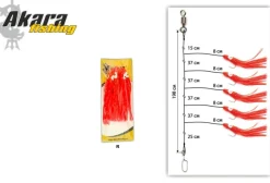 Hot KUJIRA Sea System #5/0 198cm Punainen mustekala litka