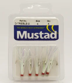 Clearance Mustad Kolmihaarakoukku bucktail #6 5kpl