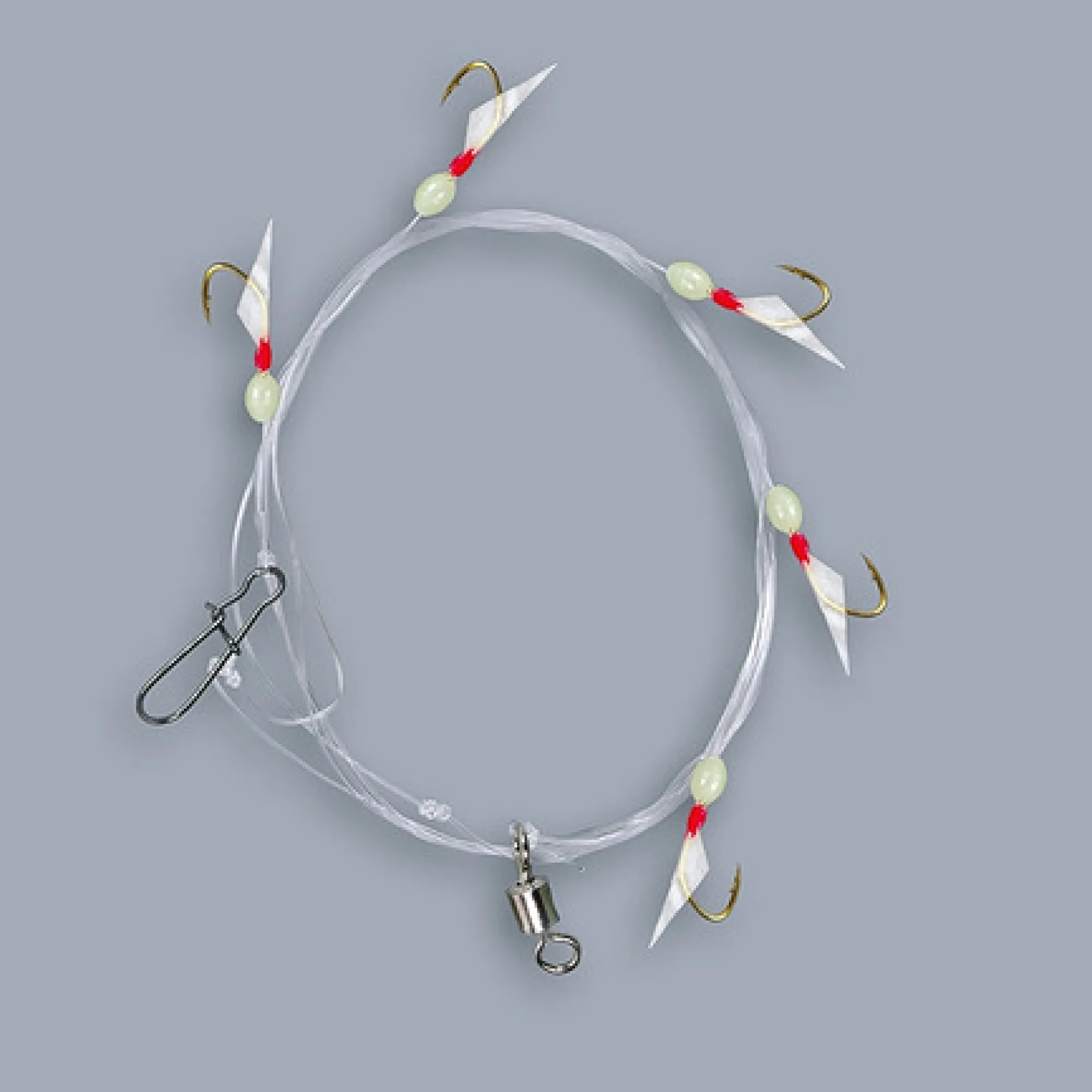 New Onkitukku Silakkalitka kalannahka imitaatiolla ja fosfori helmellä. koukku #4