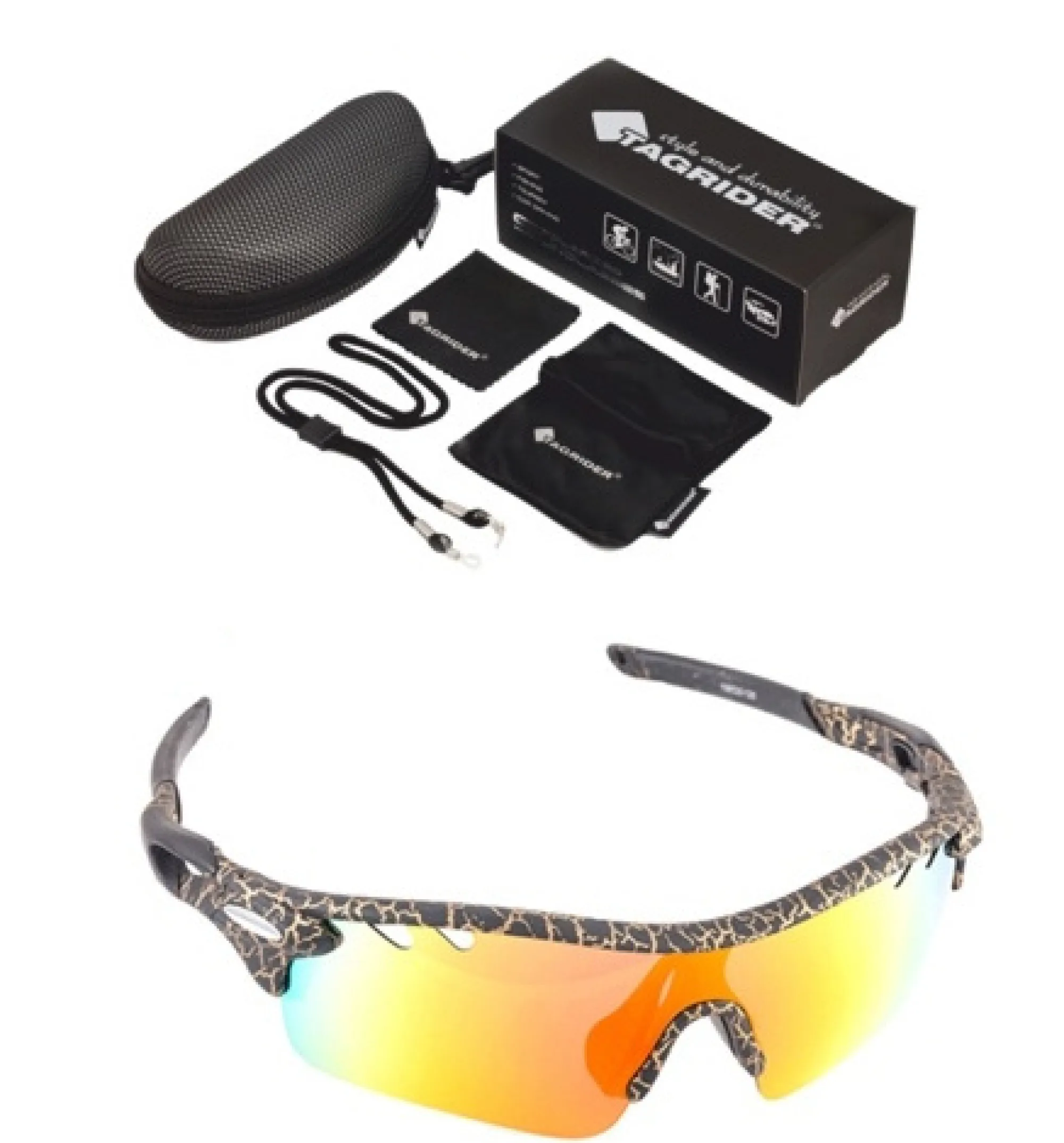 Clearance Onkitukku Tagrider Sporttiaurinkolasit Musta/Punainen