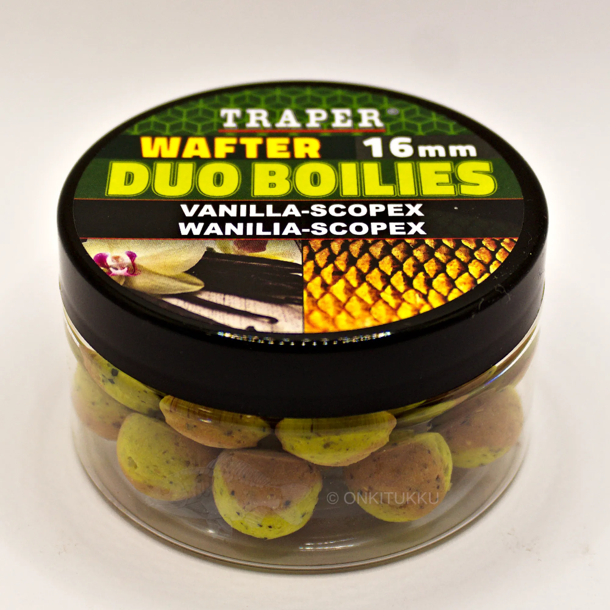 New Traper Wafter Duo Boilies Vanilla/Scopex, vanilja/scopex 16mm 40g