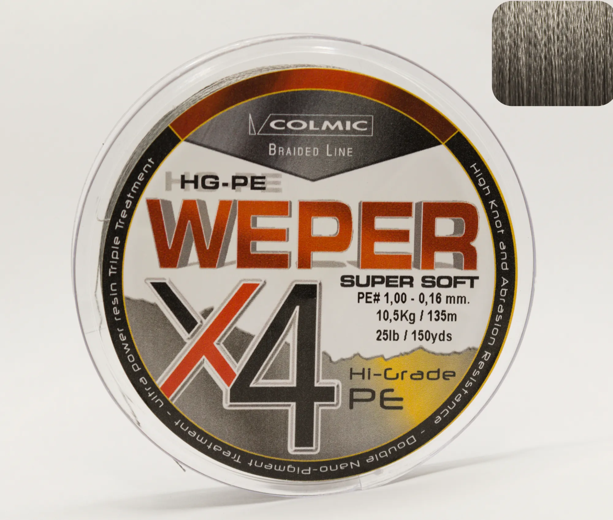 New Colmic Weper X4 Harmaa 0,35mm 27,2kg 135m